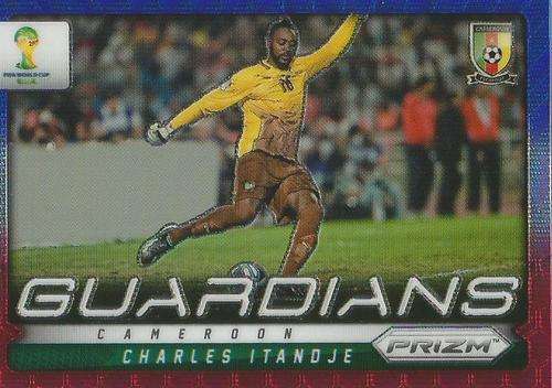 CHARLES ITANDJE - WORLD CUP 2014 PANINI `PRIZM` - BLUE/RED WAVE `GUARDIANS` CARD 6