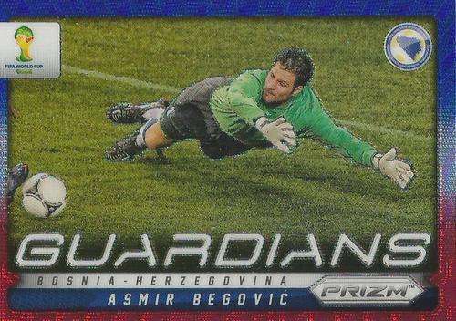 ASMIER BEGOVIC - WORLD CUP 2014 PANINI `PRIZM` - BLUE/RED WAVE `GUARDIANS` CARD 4