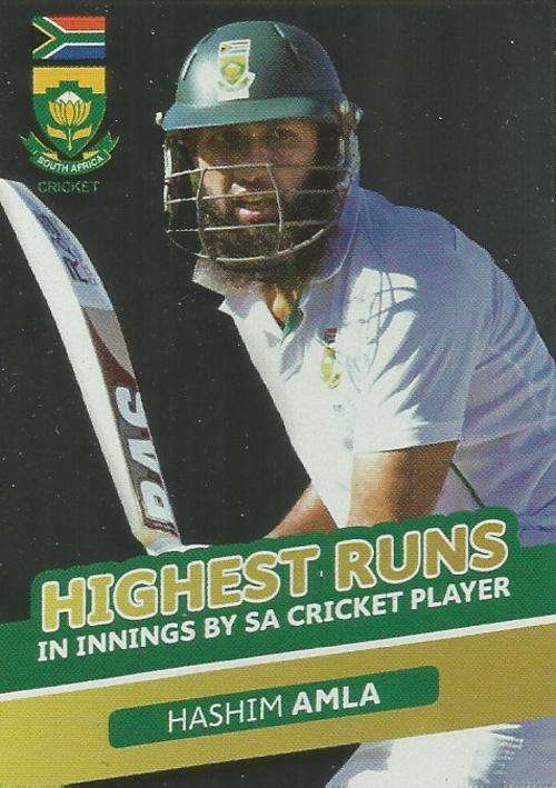 HASHIM AMLA - 2014 BIG BALL "HEROES COLLECTION" - "TOP TEST RANKING" FOIL CARD 27