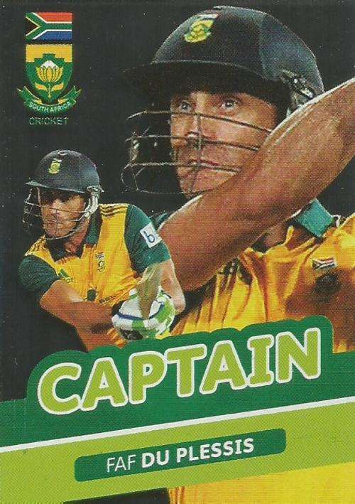 FAF DU PLESSIS - 2014 BIG BALL `HEROES COLLECTION` - `T20 CAPTAIN` FOIL TRADING CARD 92