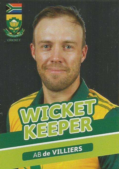 AB DE VILLIERS - 2014 BIG BALL "HEROES COLLECTION" - "T20 WICKET KEEPER" FOIL CARD 93