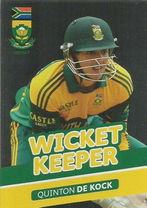 QUINTON DE KOCK - 2014 BIG BALL `HEROES COLLECTION` - `ODI WICKET KEEPER` FOIL TRADING CARD 68