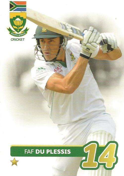 FAF DU PLESSIS - 2014 BIG BALL `HEROES COLLECTION` - `TEST CRICKET` BASE CARD 47