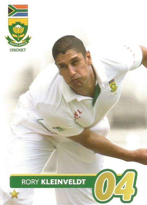 RORY KLEINVELDT - 2014 BIG BALL `HEROES COLLECTION` - `TEST CRICKET` BASE CARD 52