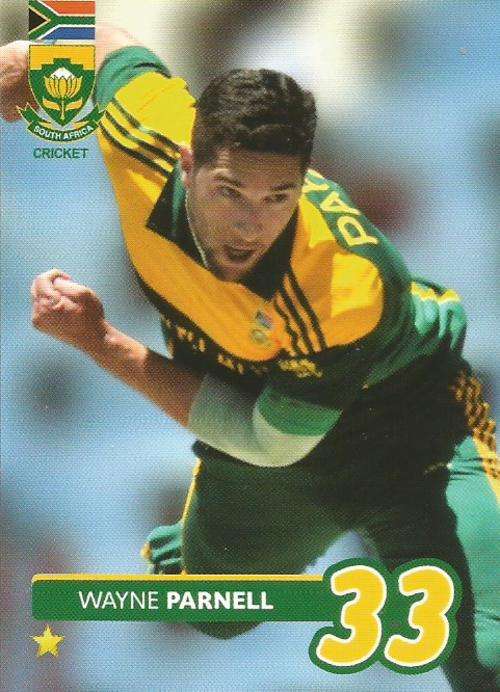 WAYNE PARNELL - 2014 BIG BALL "HEROES COLLECTION" - "ODI CRICKET" BASE CARD 81