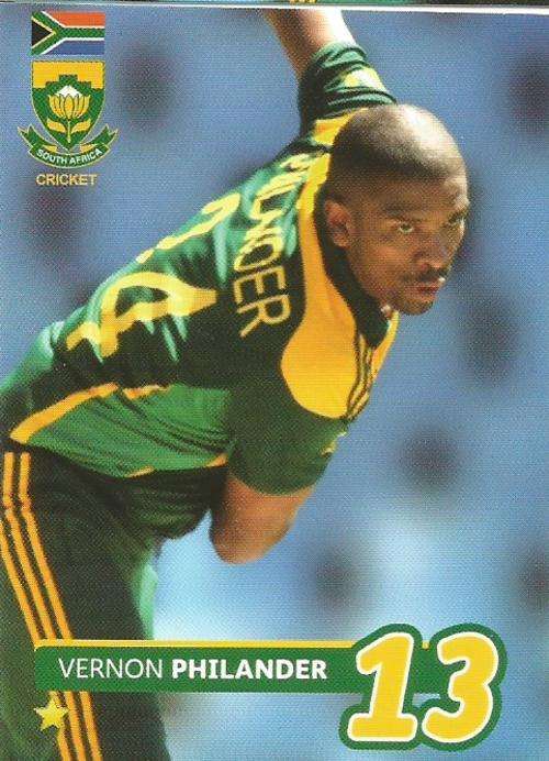VERNON PHILANDER- 2014 BIG BALL `HEROES COLLECTION` - `ODI CRICKET` BASE CARD 80