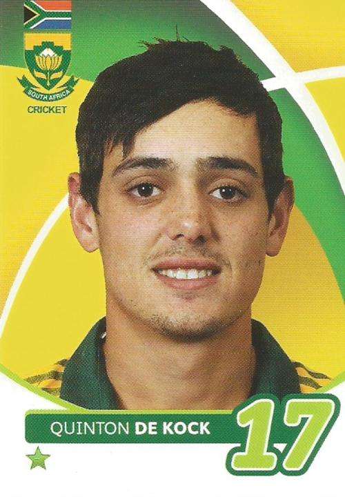 QUINTON DE KOCK - 2014 BIG BALL `HEROES COLLECTION` - `T20 CRICKET` BASE TRADING CARD 108