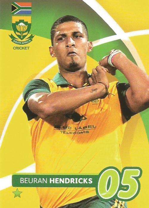 BEURAN HENDRICKS - 2014 BIG BALL `HEROES COLLECTION` - `T20 CRICKET` BASE CARD 97