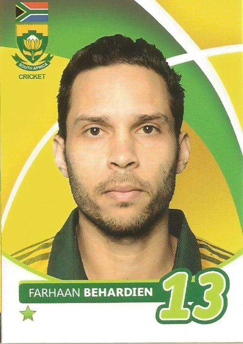 FARHAAN BEHARDIEN - 2014 BIG BALL `HEROES COLLECTION` - `T20 CRICKET` BASE CARD 101