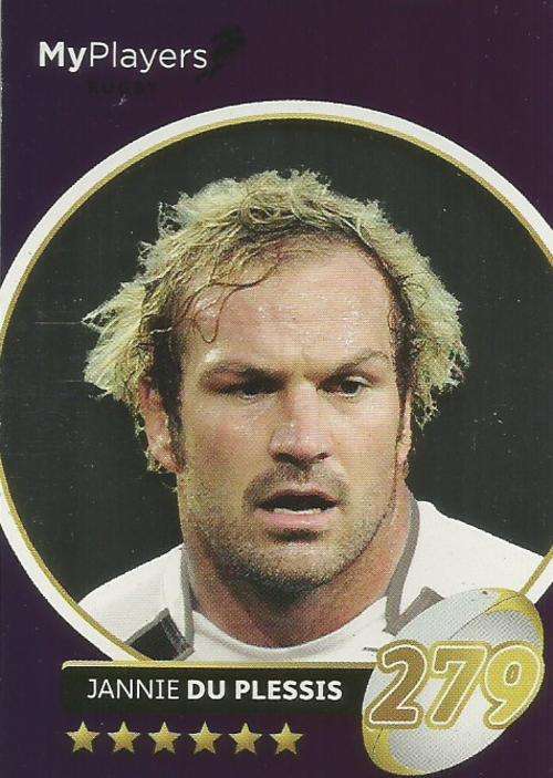JANNIE DU PLESSIS - 2014 BIG BALL `HEROES COLLECTION` - `MY PLAYERS` FOIL TRADING CARD 135