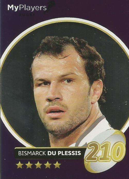 BISMARCK DU PLESSIS - 2014 BIG BALL `HEROES COLLECTION` - `MY PLAYERS` FOIL TRADING CARD 146