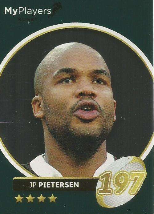 JP PIETERSEN - 2014 BIG BALL `HEROES COLLECTION` - `MY PLAYERS` FOIL TRADING CARD 225