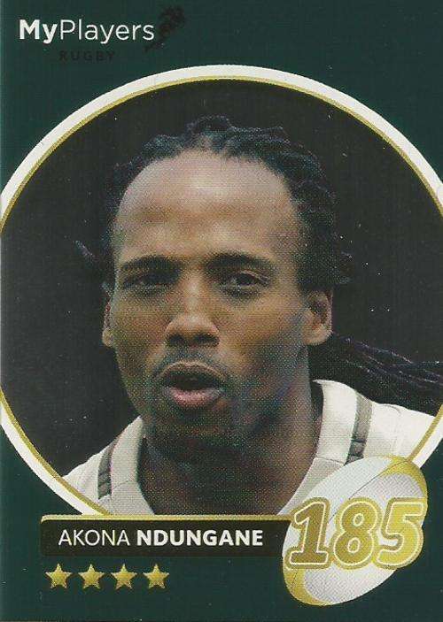 AKONA NDUNGANE - 2014 BIG BALL `HEROES COLLECTION` - `MY PLAYERS` FOIL TRADING CARD 220