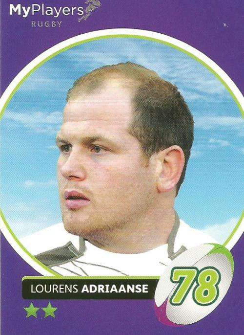 LOURENS ADRIAANSE - 2014 BIG BALL `HEROES COLLECTION` - `MY PLAYERS` BASE CARD 137
