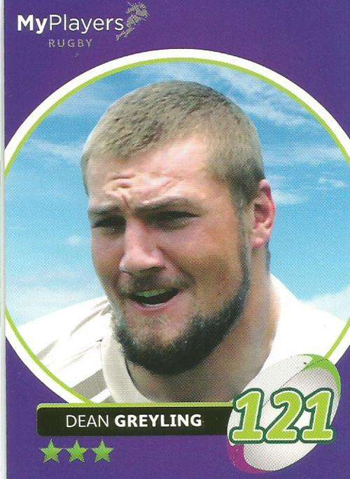 DEAN GREYLING - 2014 BIG BALL `HEROES COLLECTION` - `MY PLAYERS` BASE CARD 132
