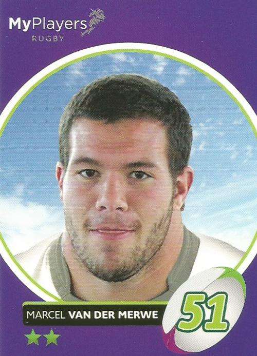MARCEL VAN DER MERWE - 2014 BIG BALL `HEROES COLLECTION` - `MY PLAYERS` BASE CARD 138