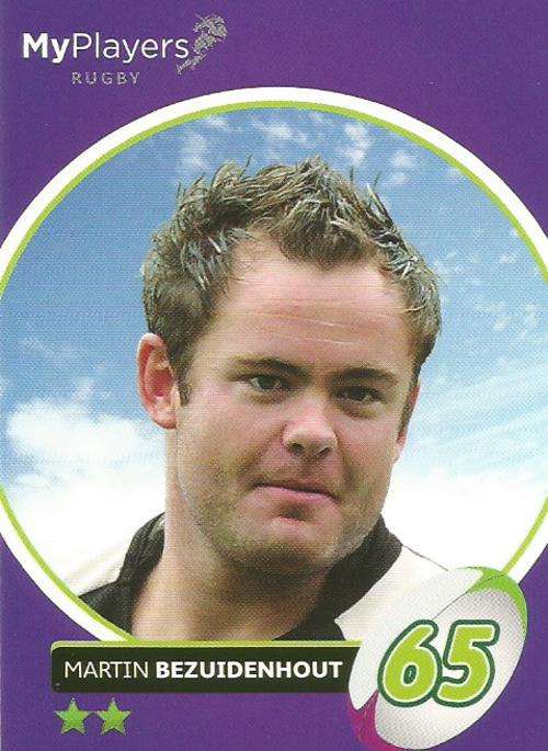 MARTIN BEZUIDENHOUT - 2014 BIG BALL `HEROES COLLECTION` - `MY PLAYERS` BASE CARD 149