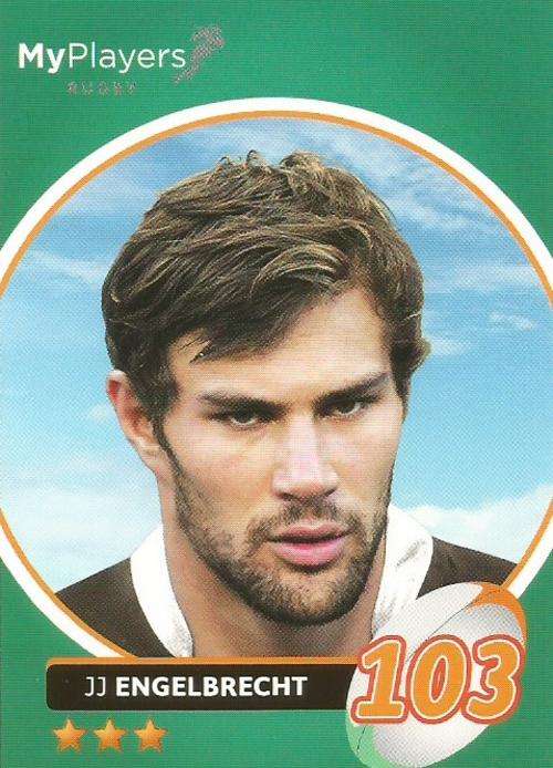JJ ENGELBRECHT - 2014 BIG BALL `HEROES COLLECTION` - `MY PLAYERS` BASE CARD 224
