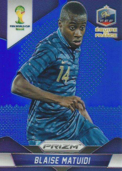BLAISE MATUIDI - WORLD CUP 2014 PANINI `PRIZM` - BLUE PLAID `BASE `PRIZM CARD 80 (92 of 199)