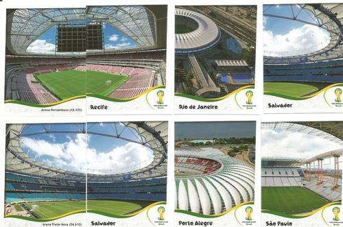 WORLD CUP 2014 PANINI STICKER COLLECTION - "STADIUM" STICKERS