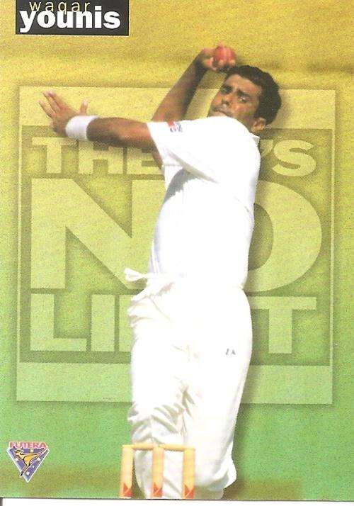 WAQAR YOUNIS - FUTERA `THERE`S NO LIMIT` CRICKET - INSERT CARD TNL21