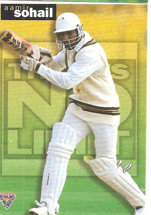 AAMIR SOHAIL - FUTERA `THERE`S NO LIMIT` CRICKET - INSERT CARD TNL4