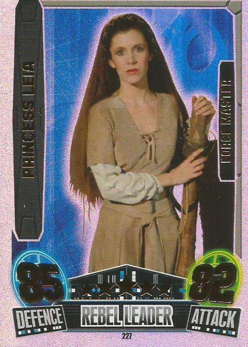STAR WARS 2014 - FORCE ATTAX MOVIE SERIES 3 - PRINCESS LEIA `FORCE MASTER` CARD 227