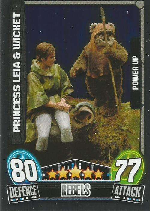 STAR WARS 2014 - FORCE ATTAX MOVIE SERIES 3 - `POWER-UP` CARD 196