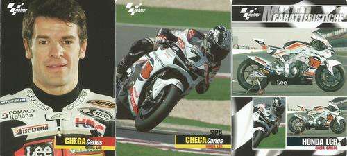 CARLOS CHECA - MOTO GP 07 `PREZIOSI COLLECTION`  - `RARE` 3 CARD LOT