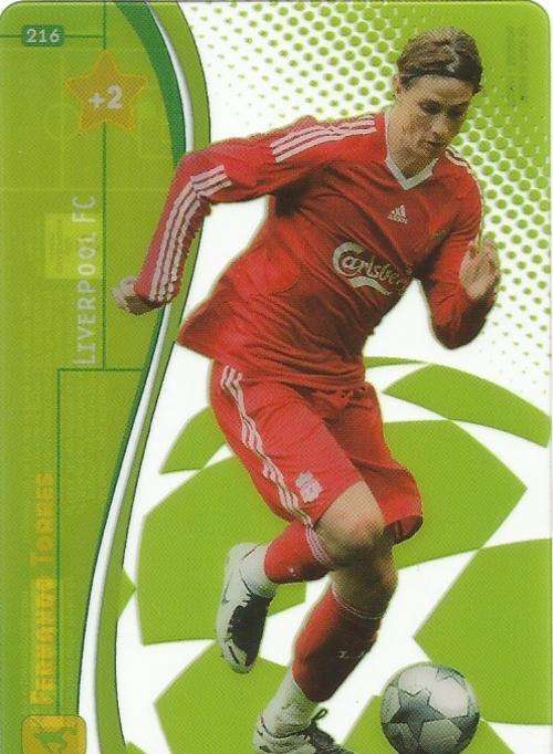FERNANDO TORRES - CHAMPIONS LEAGUE 2008/09 - RARE ACETATE "ULTRA" TRADING CARD 216