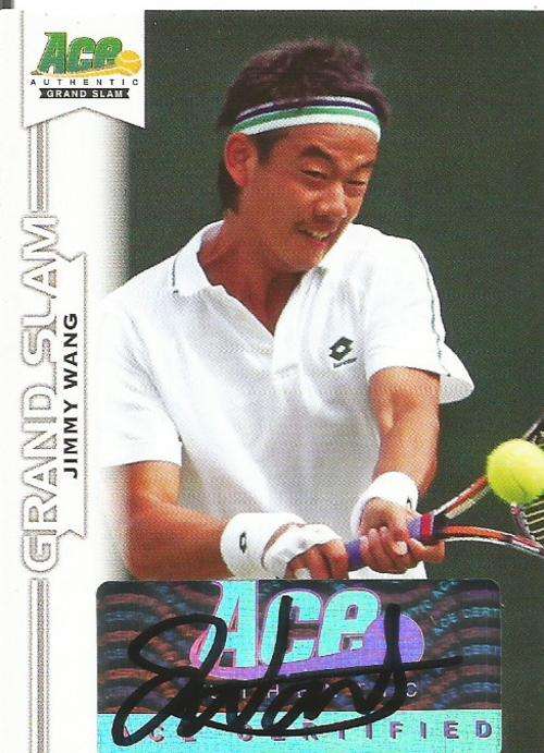 JIMMY WANG - ACE AUTHENTIC 2013 "GRAND SLAM" - CERTIFIED "AUTOGRAPH" CARD