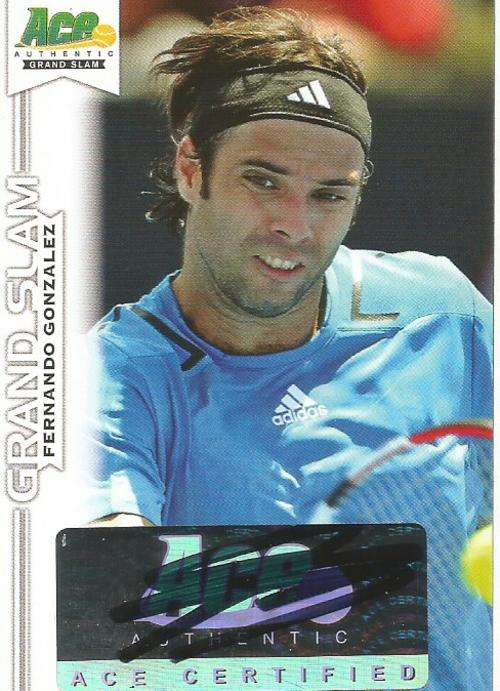 FERNANDO GONZALEZ - ACE AUTHENTIC 2013 "GRAND SLAM" - CERTIFIED "AUTOGRAPH" CARD