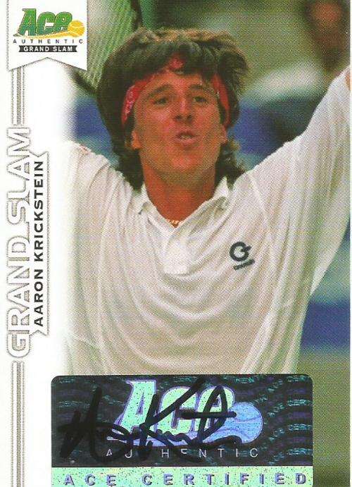 AARON KRICKSTEIN - ACE AUTHENTIC 2013 "GRAND SLAM" - CERTIFIED "AUTOGRAPH" CARD