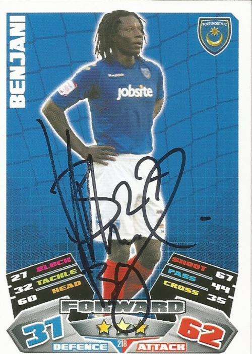 BENJANI MWARUWARI - `MATCH ATTAX 2012/13 `SIGNED` CARD