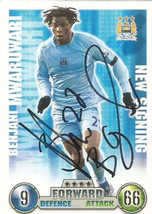 BENJANI MWARUWARI - `MATCH ATTAX 2007/08 `SIGNED` CARD