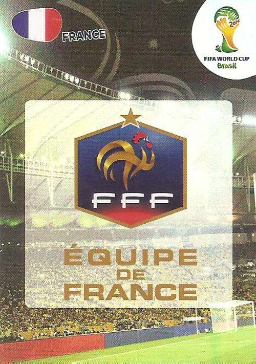 WORLD CUP 2014 ADRENALYN XL - FRANCE  "COUNTRY BADGE" CARD