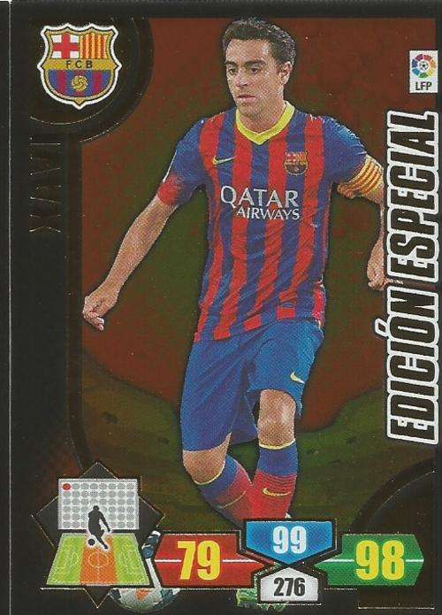 XAVI - "LA LIGA" 2014 SPAIN - RARE "LIMITED EDITION" GOLD CARD