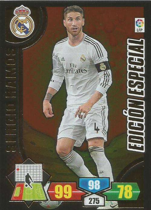 SERGIO RAMOS - "LA LIGA" 2014 SPAIN - RARE "LIMITED EDITION" GOLD CARD