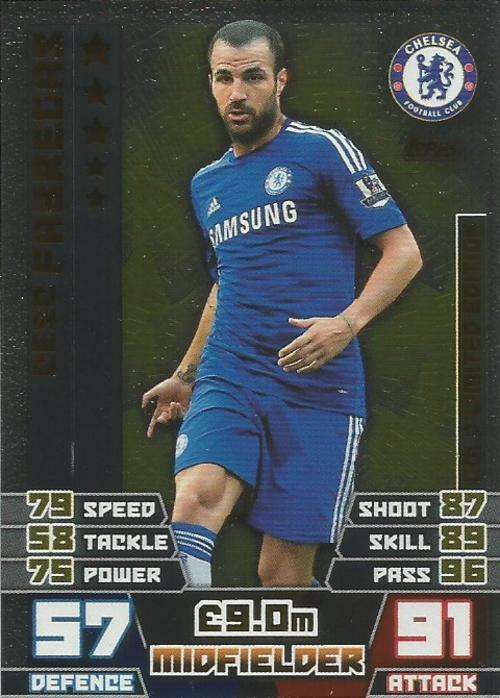 CESC FABREGAS - MATCH ATTAX 2014/2015 - "GOLD" LIMITED EDITION CARD