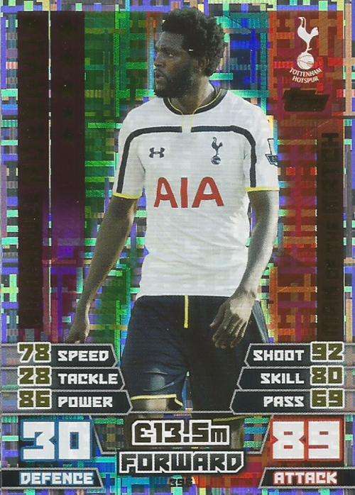EMMANUEL ADEBAYOR - MATCH ATTAX 2014/2015 - "MAN of the MATCH" CARD
