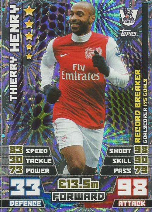 THIERRY HENRY - MATCH ATTAX 2014/2015 - "RECORD BREAKER" CARD