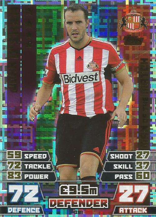 JOHN O'SHEA - MATCH ATTAX 2014/2015 - "MAN of the MATCH" CARD