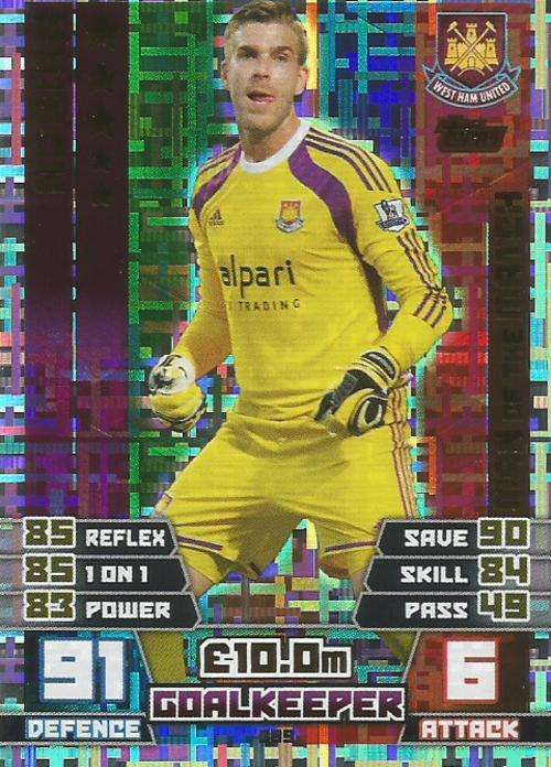ADRIAN - MATCH ATTAX 2014/2015 - "MAN of the MATCH" CARD