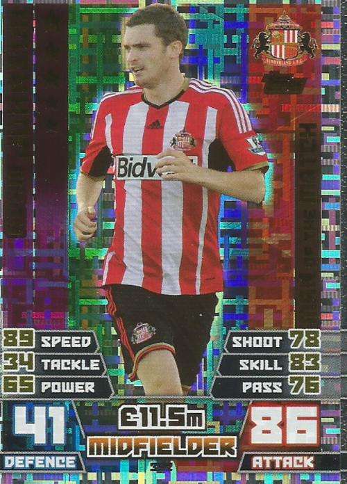 ADAM JOHNSON - MATCH ATTAX 2014/2015 - "MAN of the MATCH" CARD