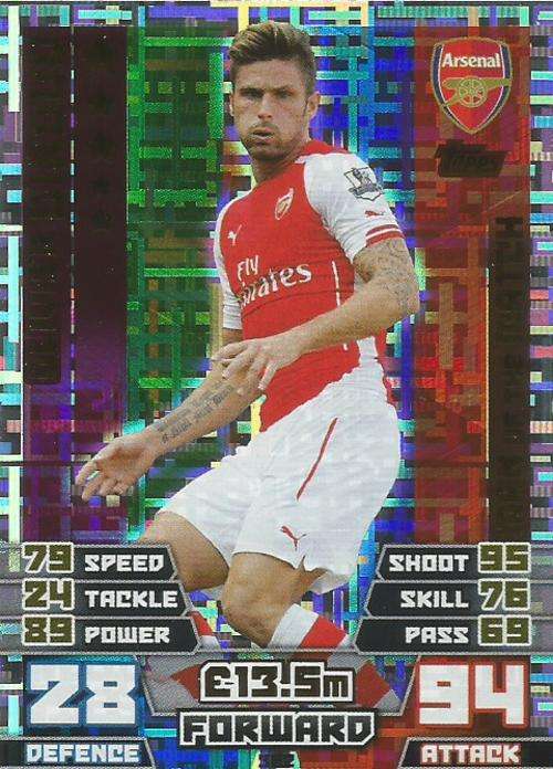 OLIVIER GIROUD - MATCH ATTAX 2014/2015 - "MAN of the MATCH" CARD