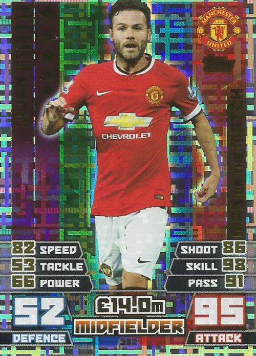 JUAN MATA - MATCH ATTAX 2014/2015 - "MAN of the MATCH" CARD