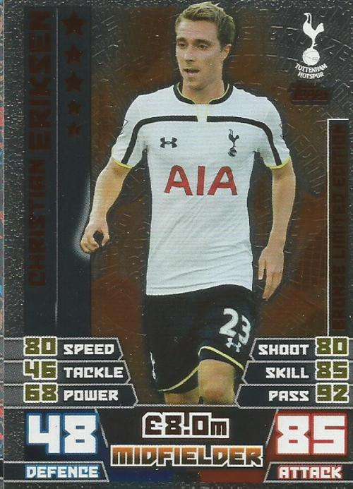 CHRISTIAN ERIKSEN - MATCH ATTAX 2014/2015 - "BRONZE" LIMITED EDITION CARD