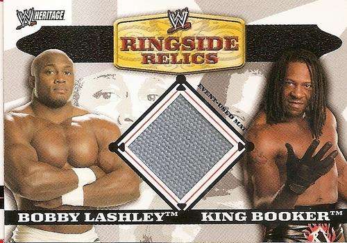 KING BOOKER vs BOBBY LASHLEY - "WWE SMACKDOWN" - GENUINE RELIC CARD