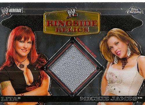 LITA vs MICKIE JAMES  - "WWE CYBER SUNDAY 06" - GENUINE RELIC CARD