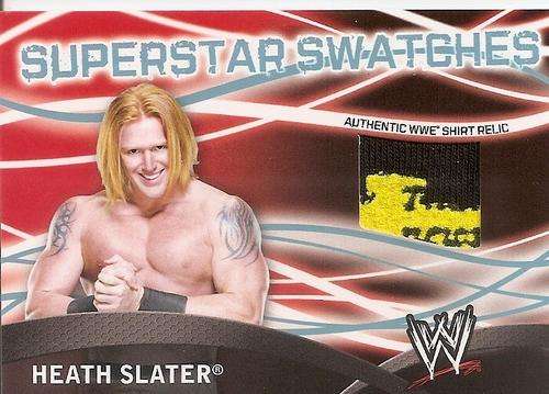 HEATH SLATER  - "WWE SUPERSTARS" - GENUINE "RELIC SWATCH"  CARD